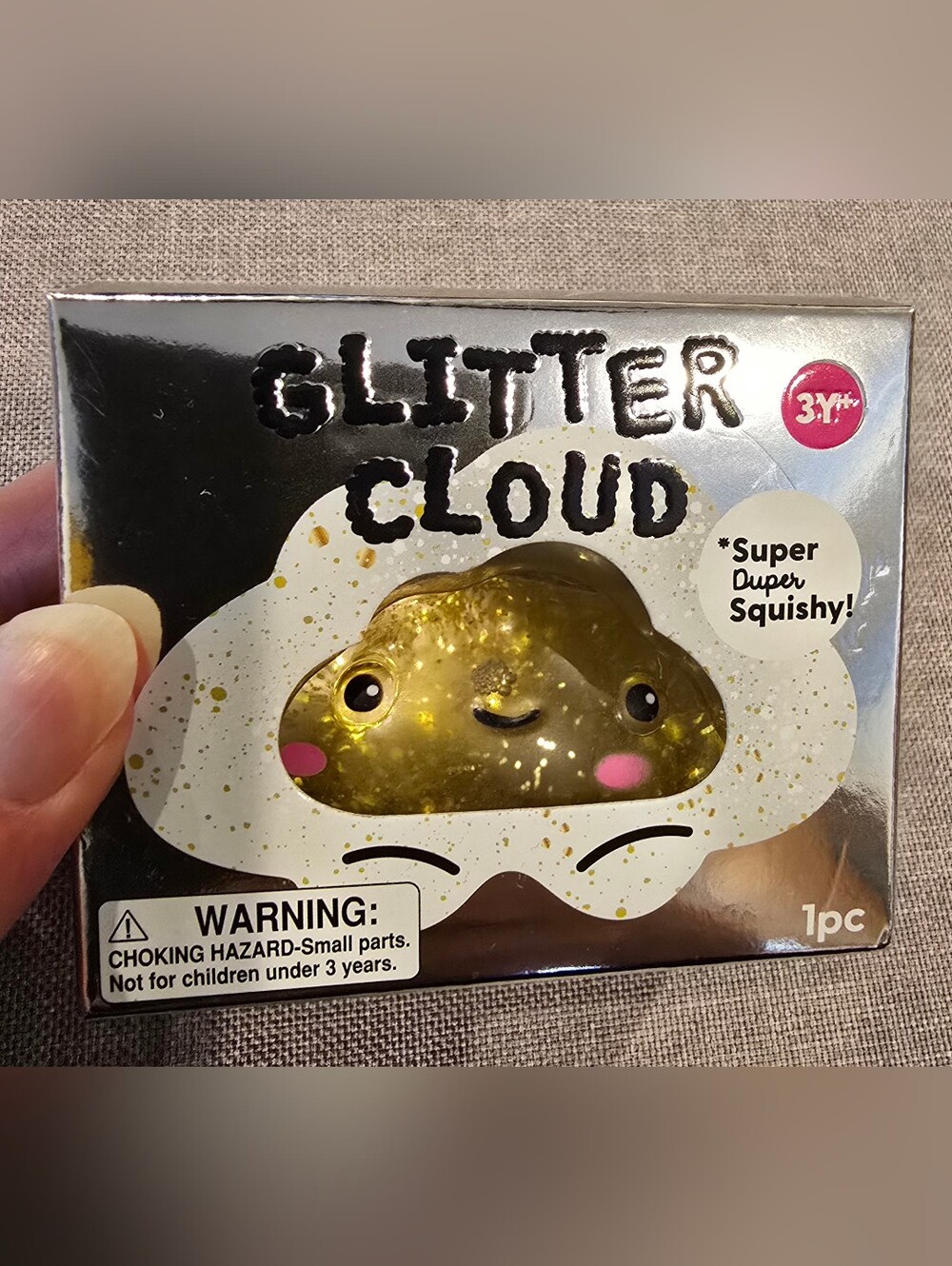 Gold Glitter Cloud Squishy Stress Toy - Soak Up The Squish